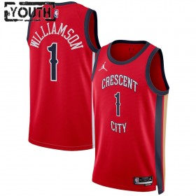 Canotte Bambino New Orleans Pelicans Zion Williamson Jordan 2023-24 Statement Edition Rosso Swingman